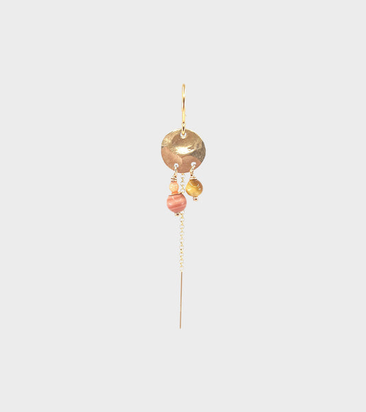 Falke Earring Rose Malachite Mix