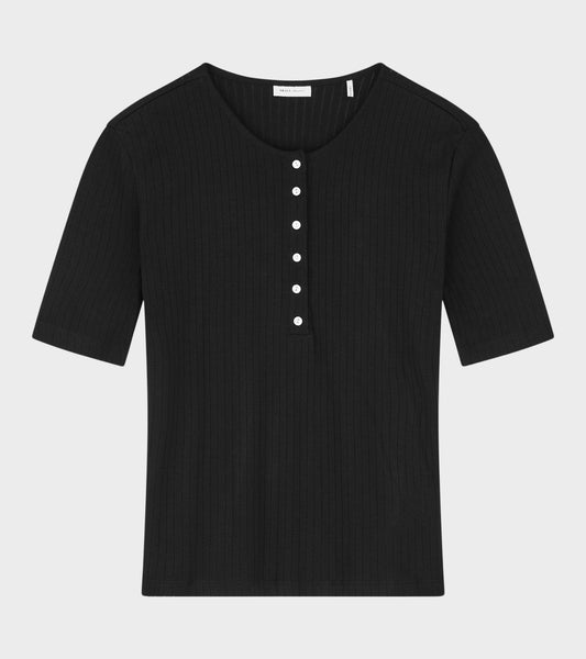 Liv Henley Tee Black