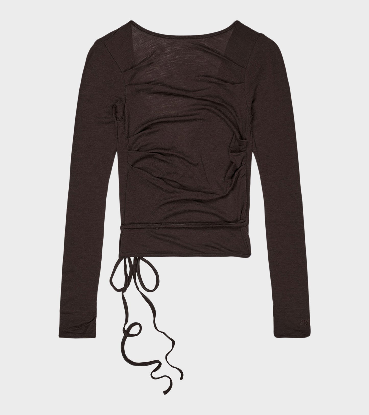 Luna Wrap Blouse Brown