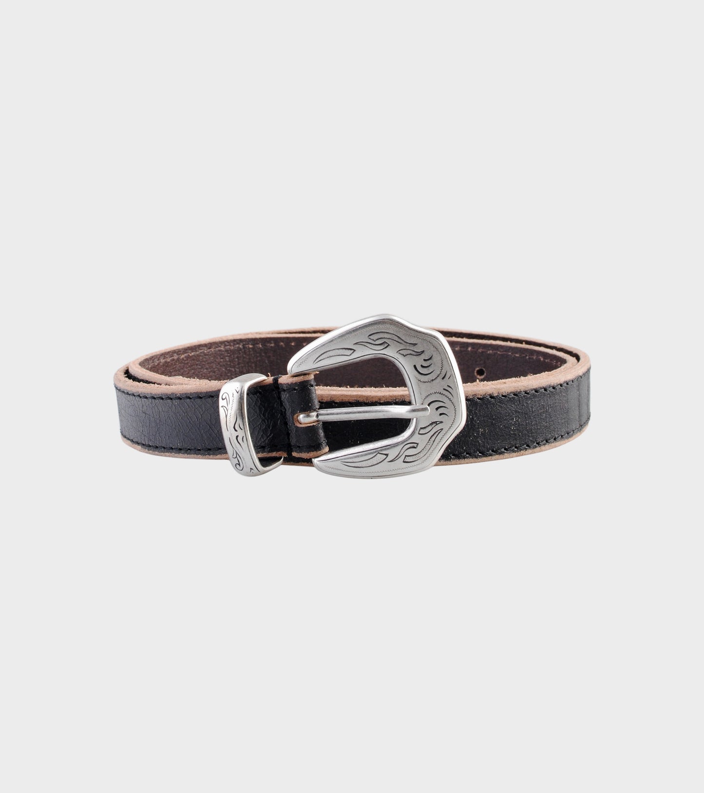 M2438 Cracked Belt Black
