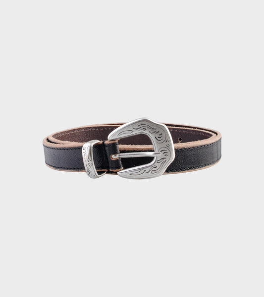 M2438 Cracked Belt Black