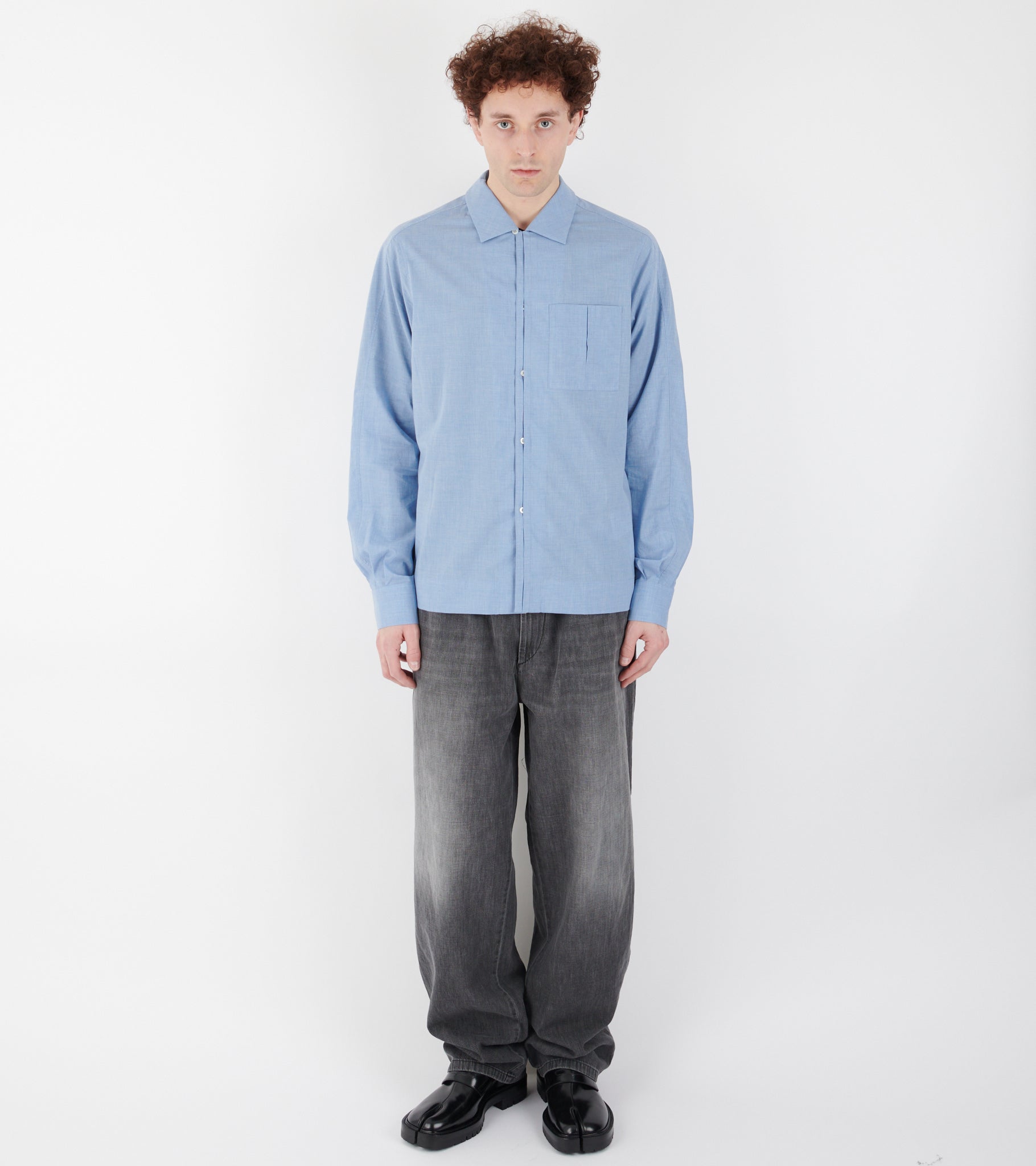 Lightweight Cotton Shirt Dusty Light Blue – Dr. Adams
