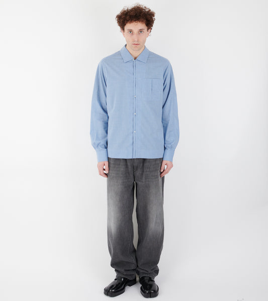 Lightweight Cotton Shirt Dusty Light Blue