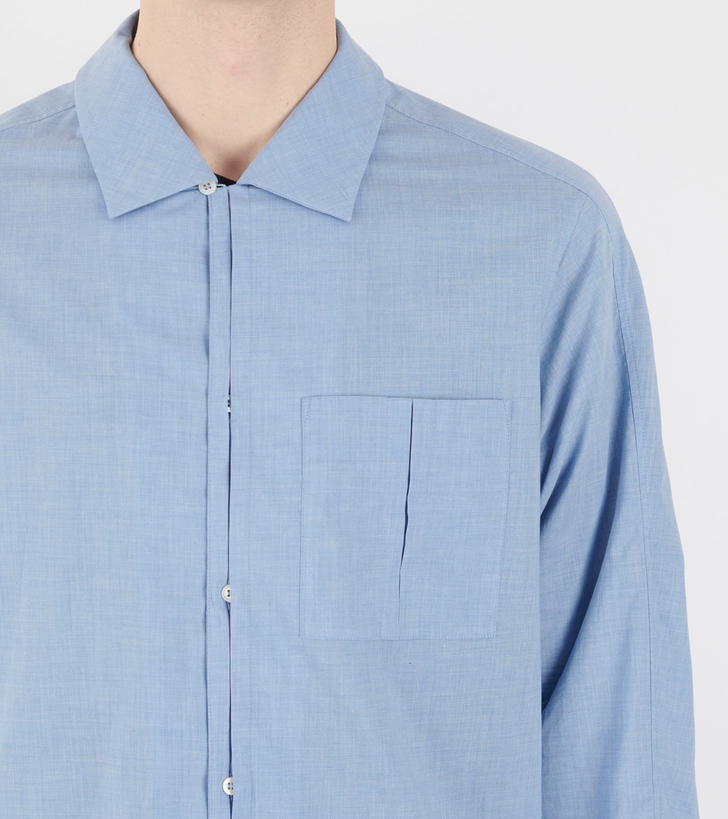 Lightweight Cotton Shirt Dusty Light Blue