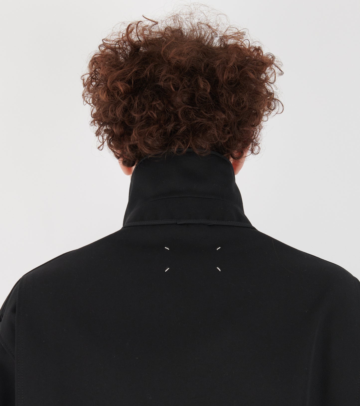 Reversible Checked Coat Black