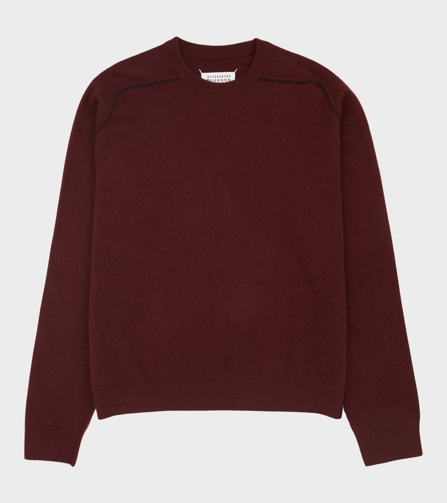 Virgin Wool Crewneck Sweater Burgundy