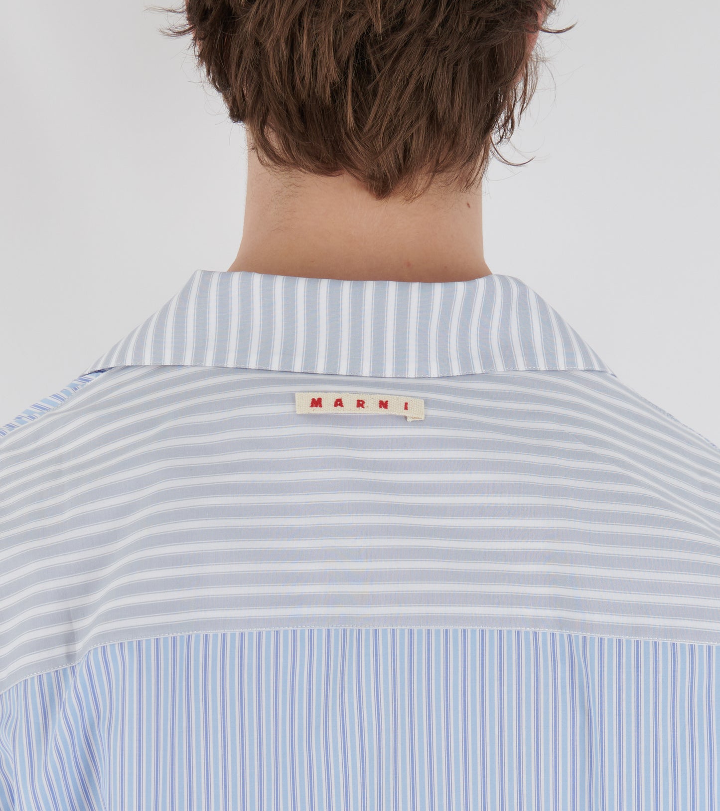 Striped Poplin S/S Shirt Light Blue