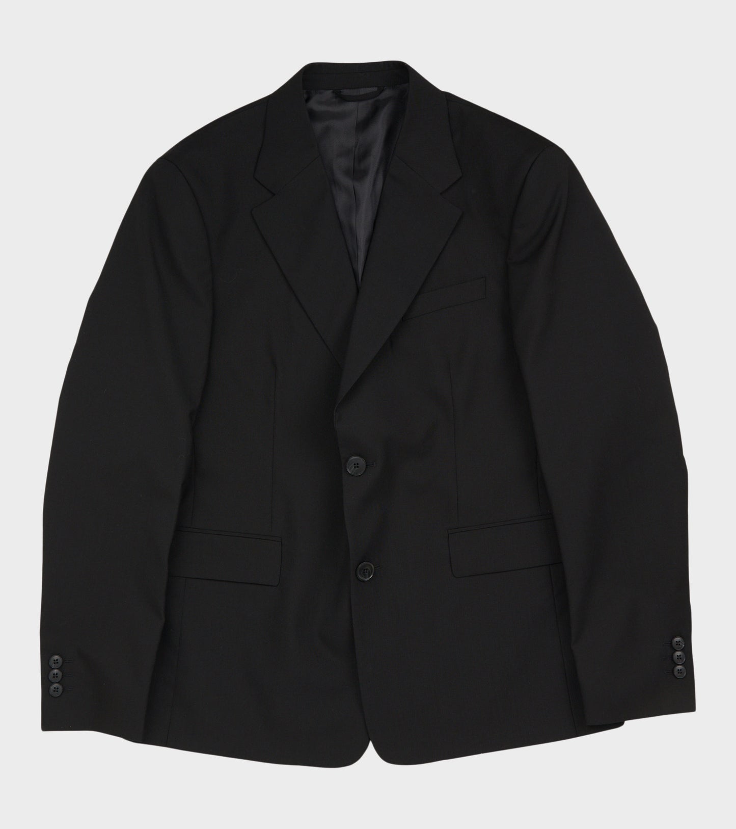 Single Breasted Blazer Black Tropical Wool