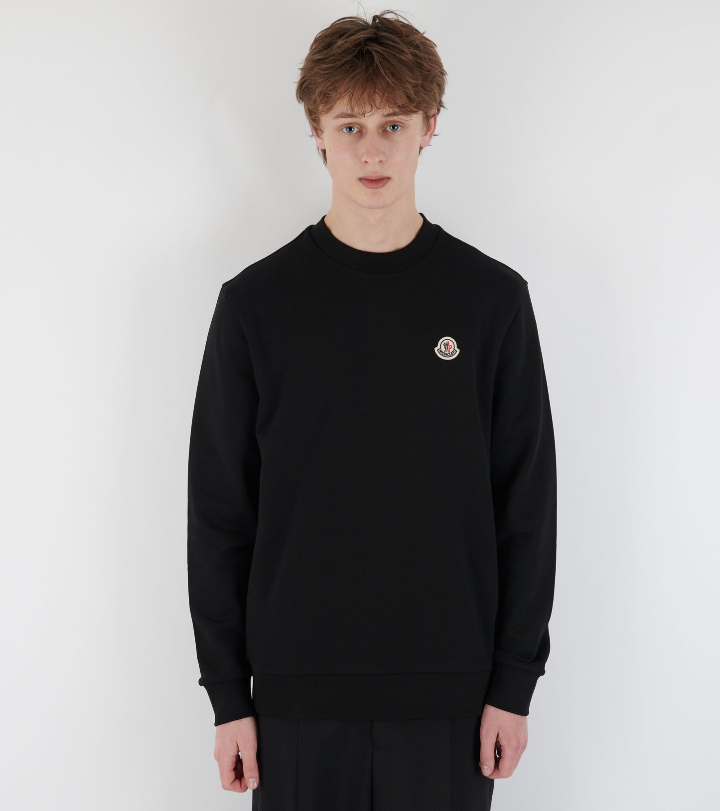 Logo Patch Cotton Sweatshirt Black