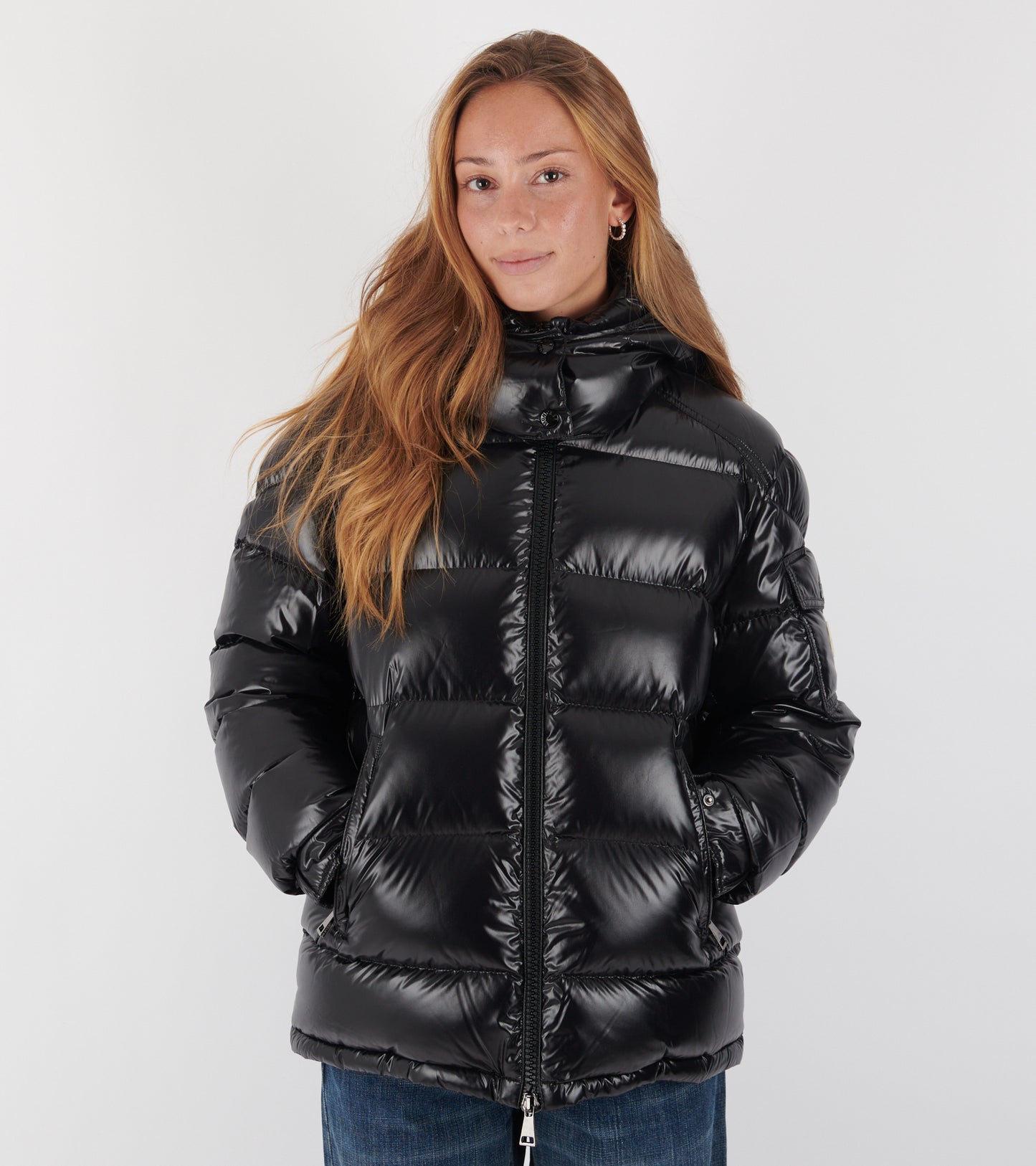 Maire Hooded Down Jacket Black