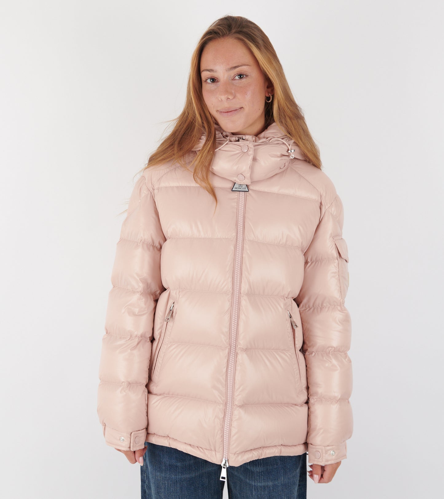 Maire Hooded Down Jacket Pink