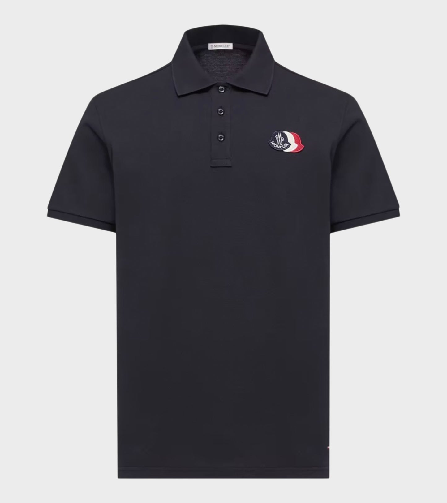 Logo Patch Cotton Pique Polo Shirt Navy