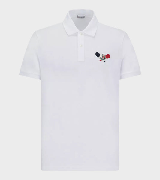 Tennis Logo Patch Polo Optical White