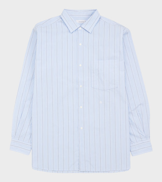 Stripe Wind Shirt Sax