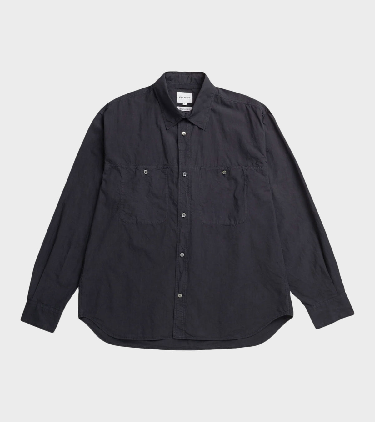Falster Cotton Tencel Jet Oversize Shirt Dark Navy