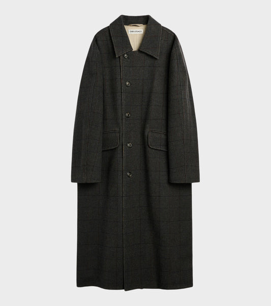 Collapse Carcoat Bishop Check Tempered Wool