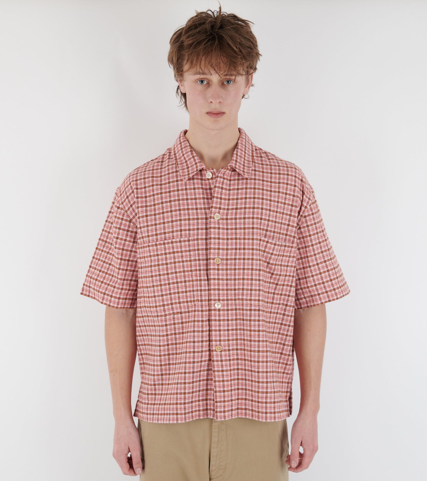 Adam Over Shirt Pink Check