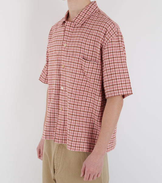 Adam Over Shirt Pink Check
