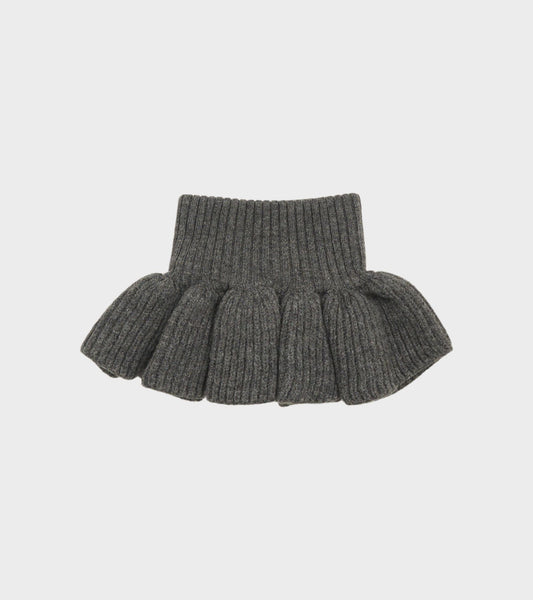 British Merino Wool Ruffle Collar Slate