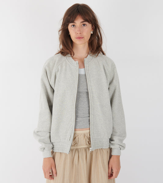 Nila Sweat Zipper Light Grey
