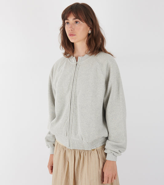 Nila Sweat Zipper Light Grey