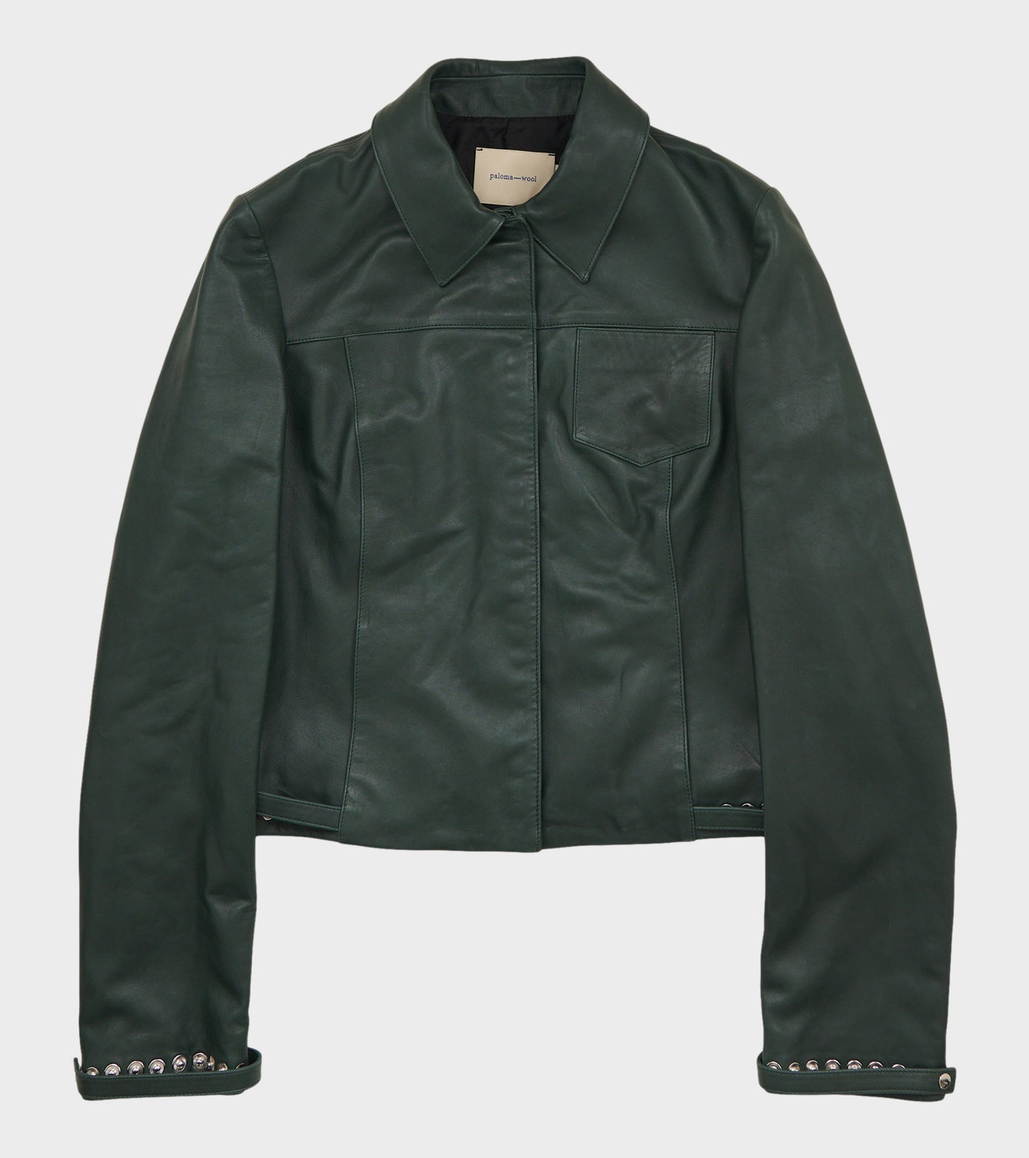 Octavia Leather Jacket Dark Green