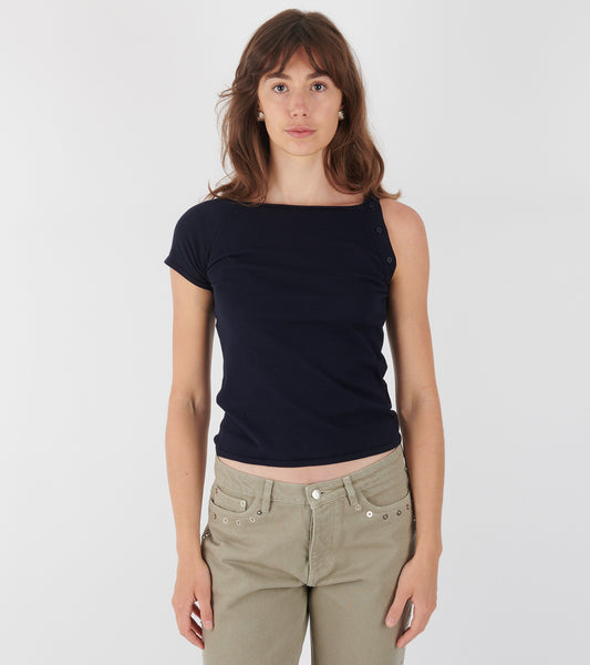 Samir Asymmetrical Top Navy