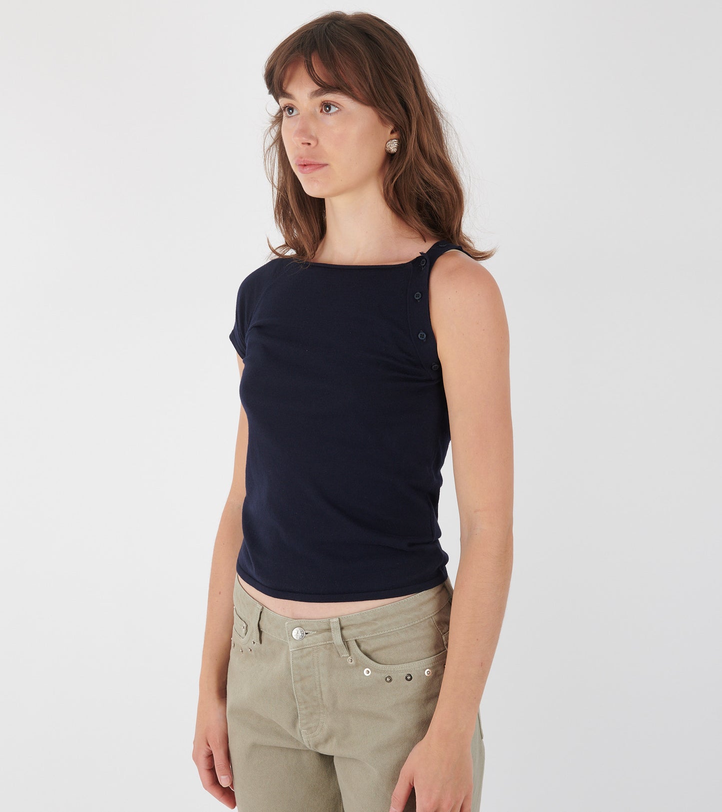Samir Asymmetrical Top Navy