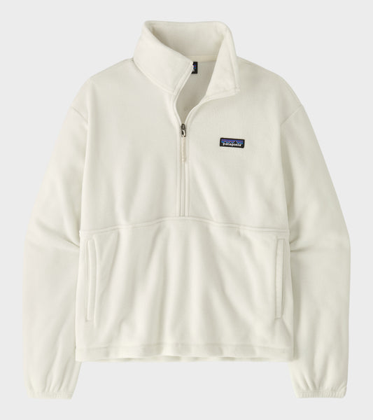 W's Micro D 1/2 Zip Fleece P/O Birch White
