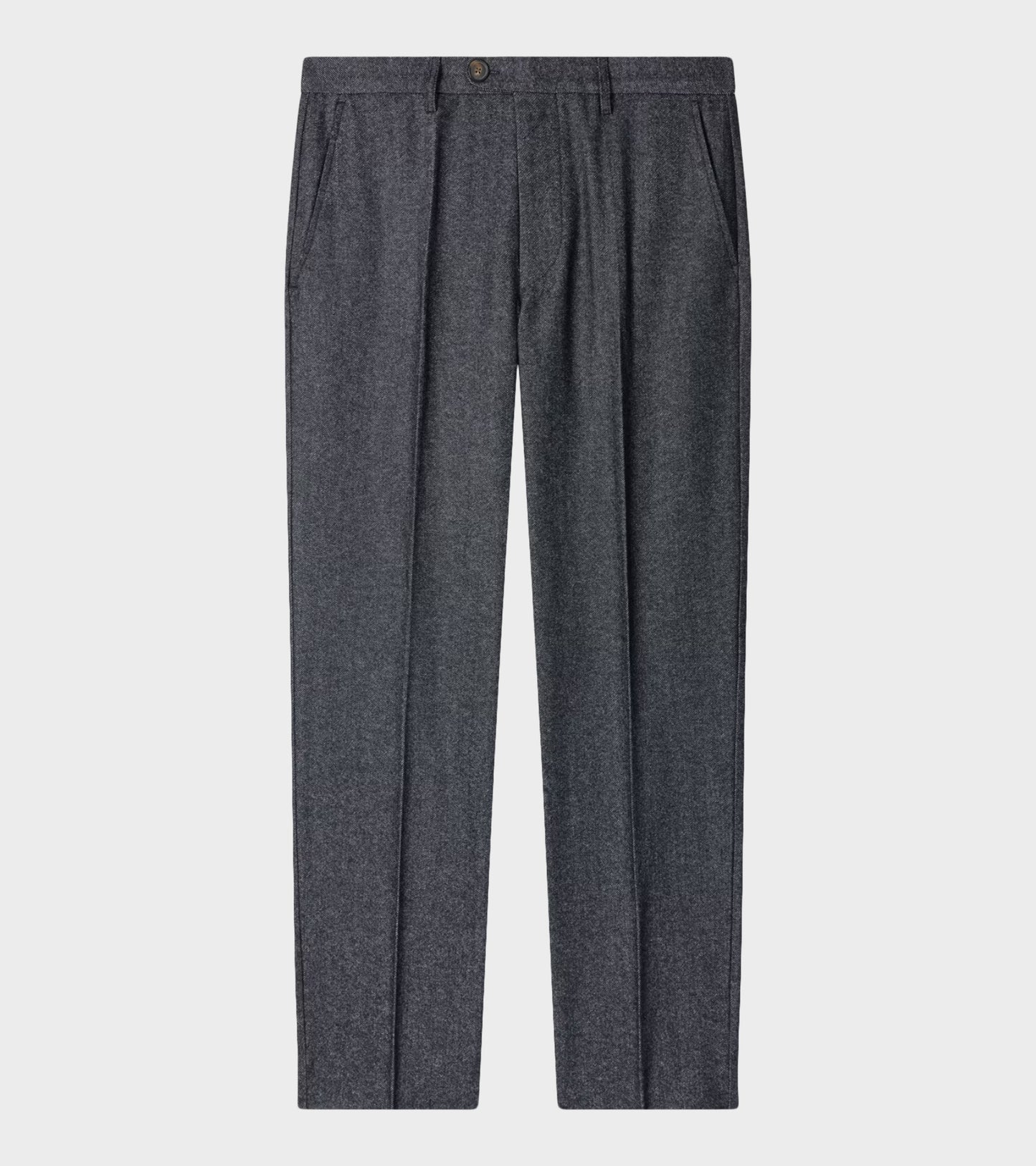 Cotton Blend Flannel Trousers Indigo