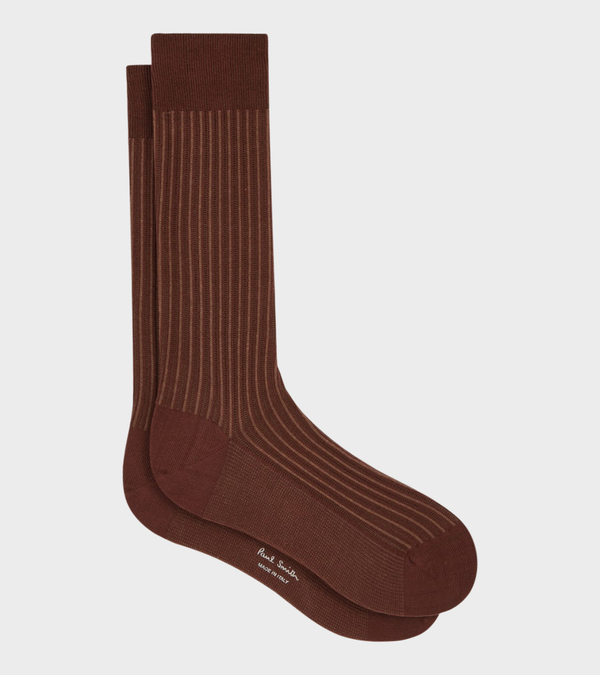 Cotton-Blend Stripe Socks Brown