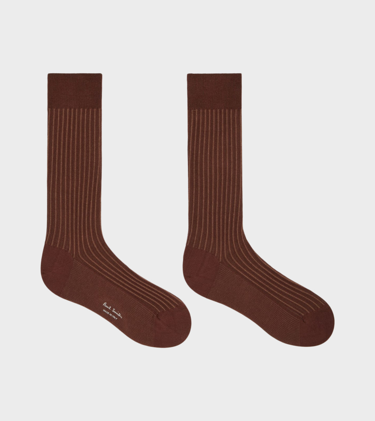 Cotton-Blend Stripe Socks Brown