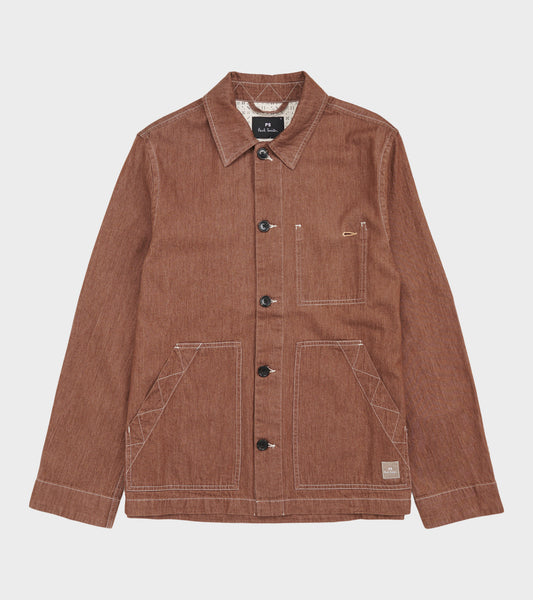 Denim Work Jacket Brown Rinse