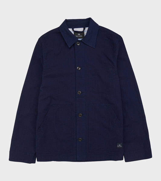 Seersucker Work Jacket Navy