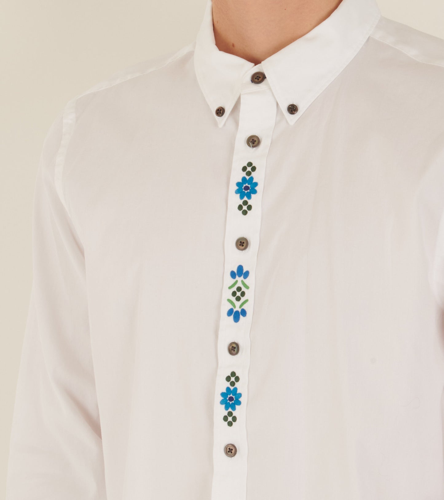 Embroidery Classic Shirt White