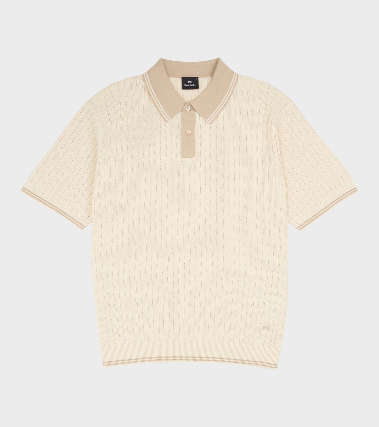 S/S Sweater Polo Beige Mix