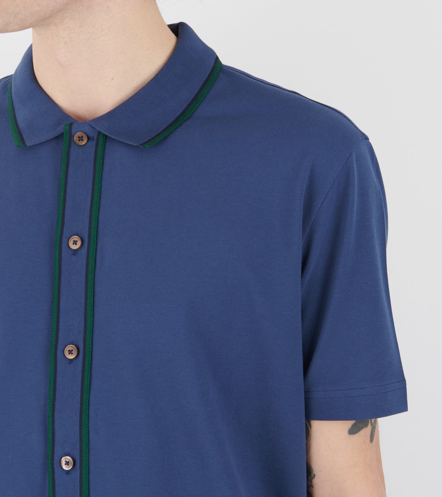S/S Polo Shirt Mid Blue