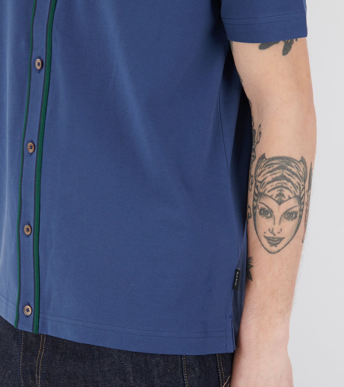 S/S Polo Shirt Mid Blue