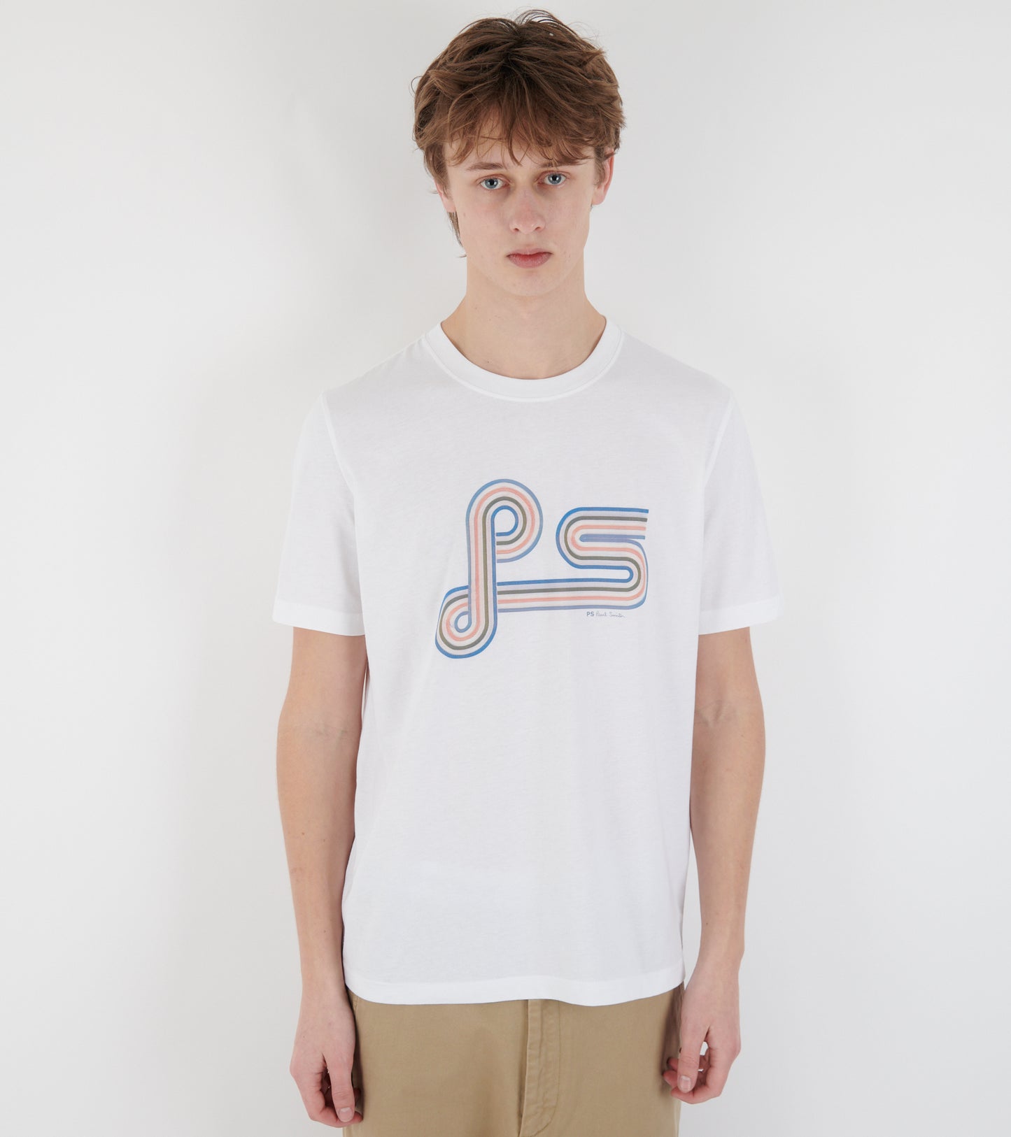 Swirly PS Print T-shirt White