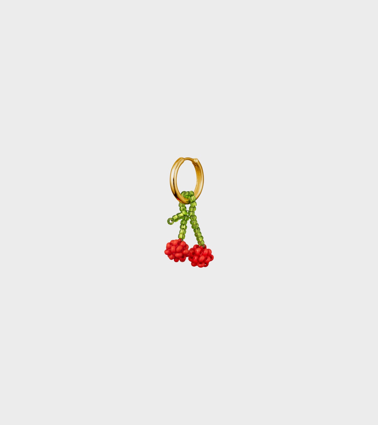 Mini Cherry Earring Red/Green/Gold