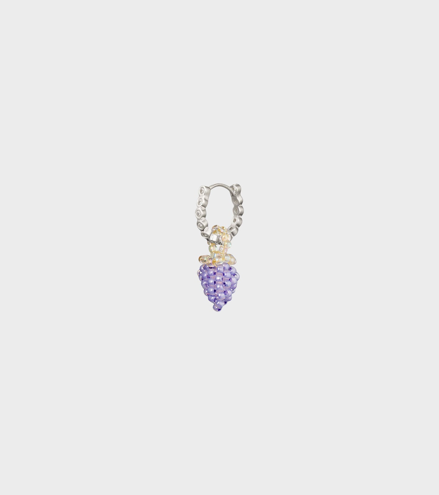 Mini Pale Grape Earring Purple/Champagne/Silver