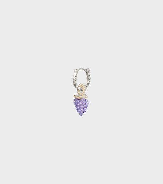 Mini Pale Grape Earring Purple/Champagne/Silver