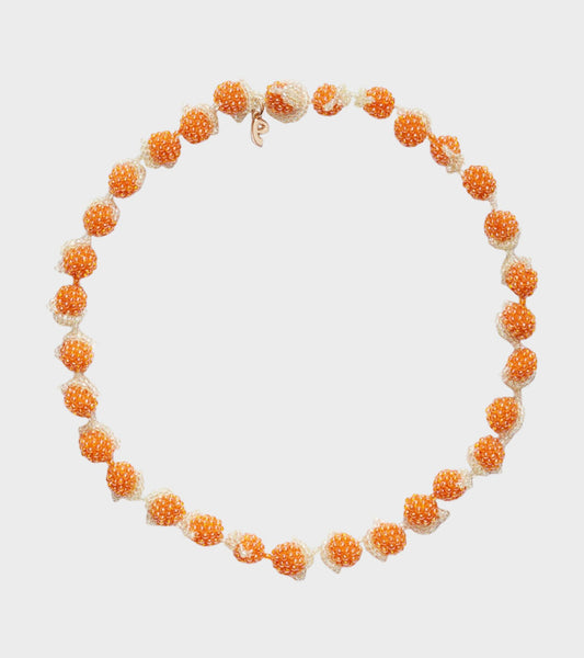 Orange Galore Necklace Orange/Off-white