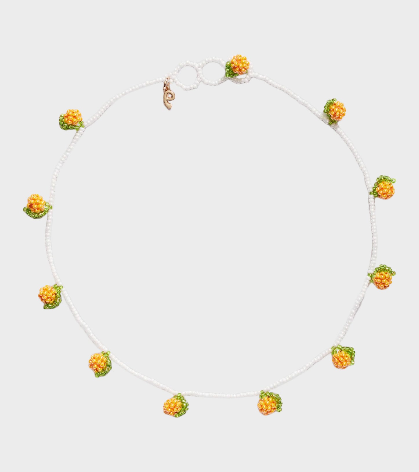 Orange Necklace Orange/Green/White