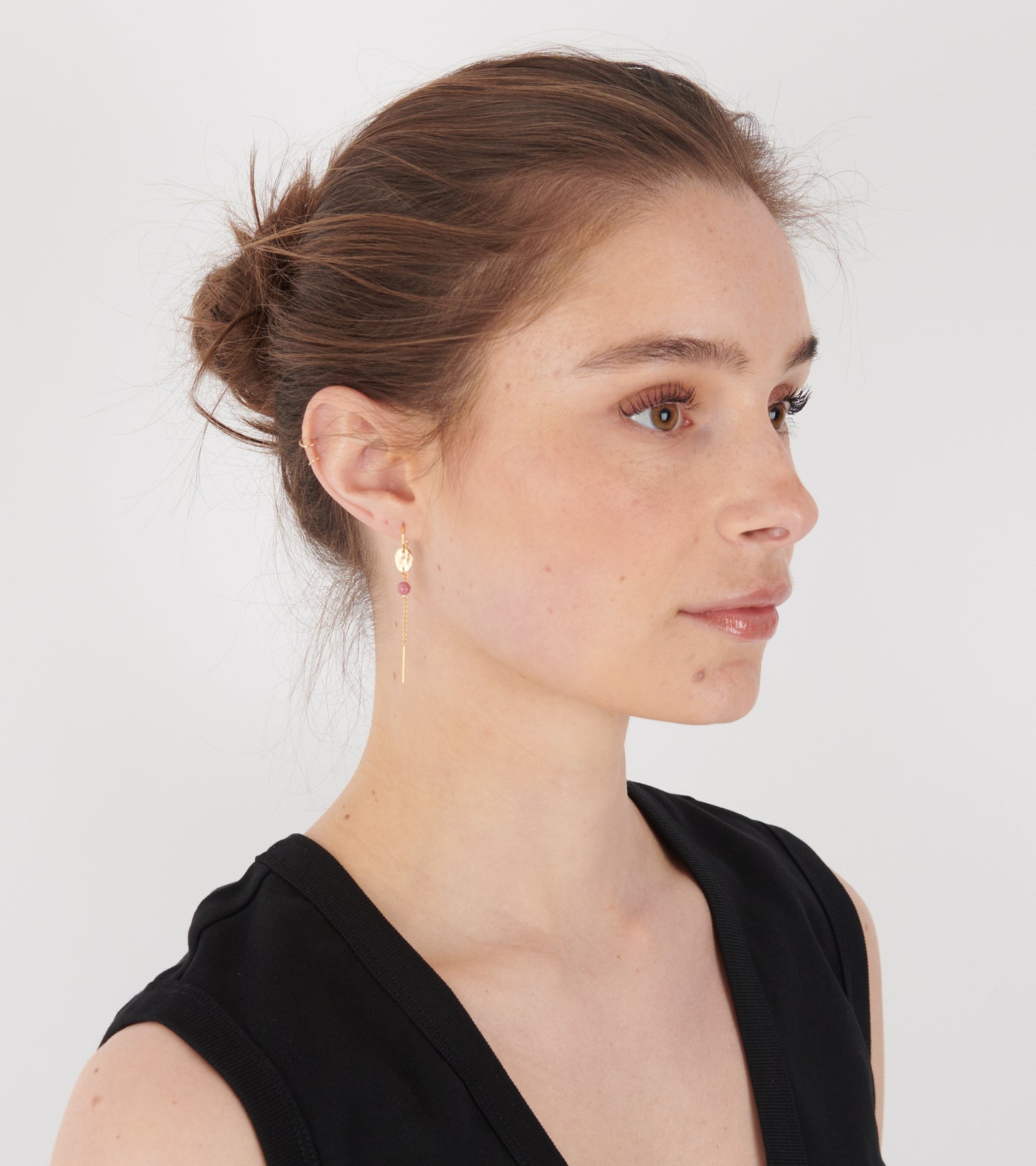Ry Earring Rhodonite
