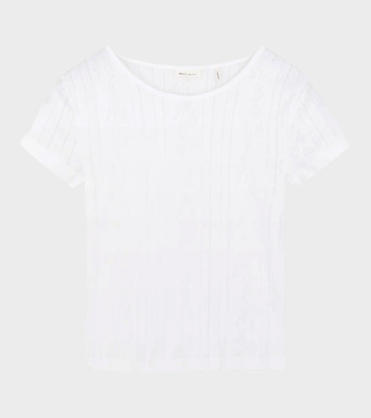 Anna Cap Sleeve Tee Optic White