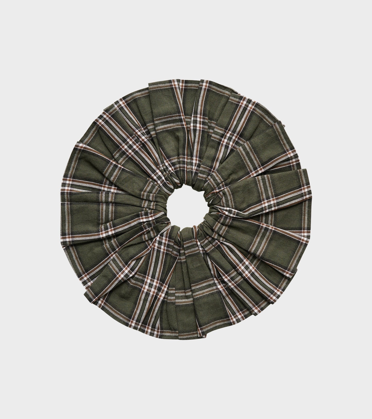 Big Scrunchie Green/White Check