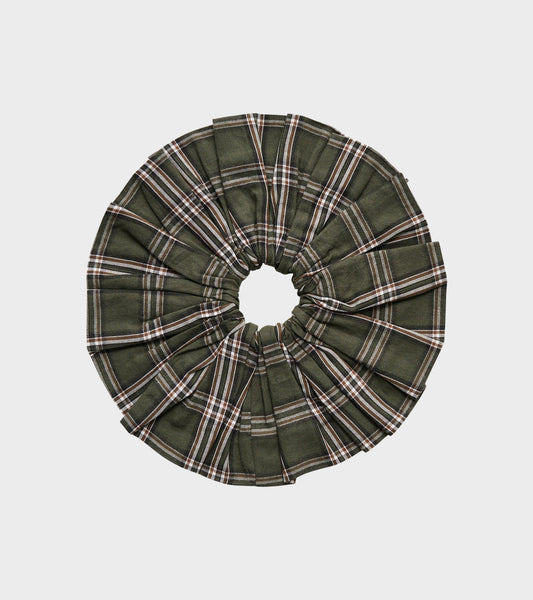 Big Scrunchie Green/White Check