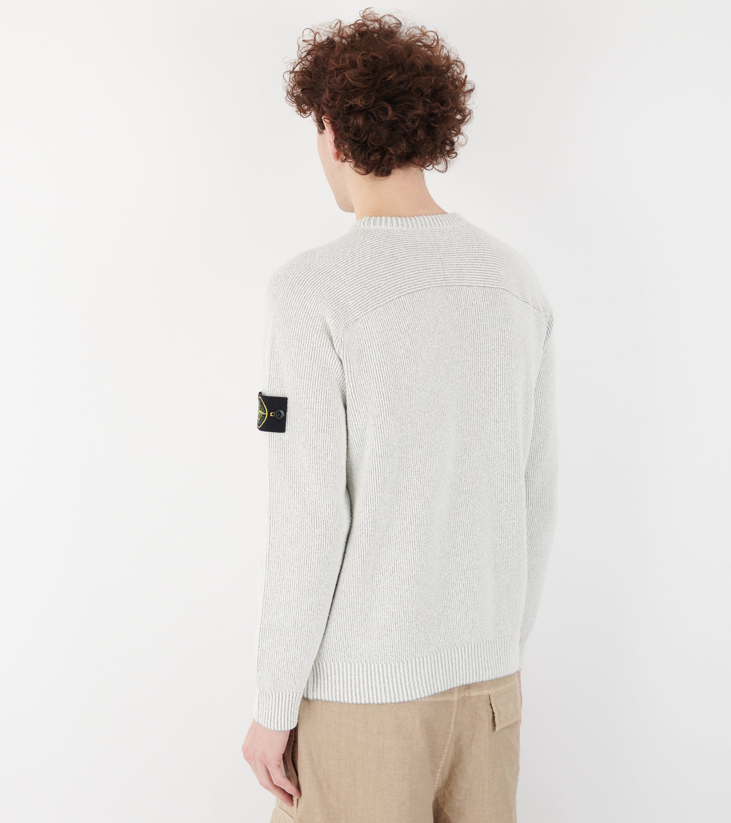 Cotton Rib Frotté Knit Off-white/Grey