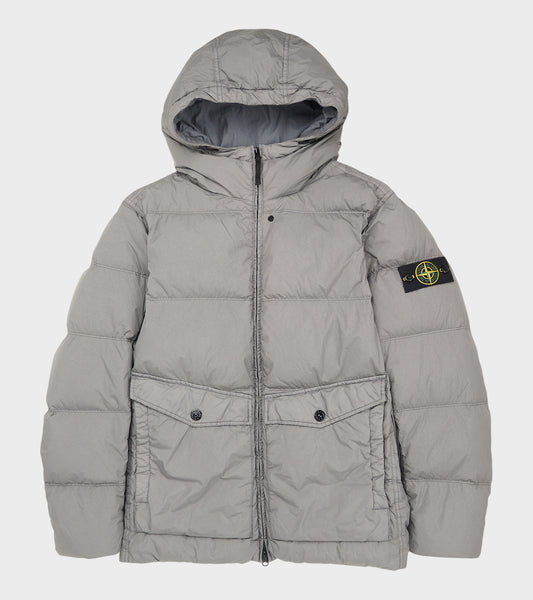 Garment Dyed Crinkle Reps Hooded NY Jacket Grey